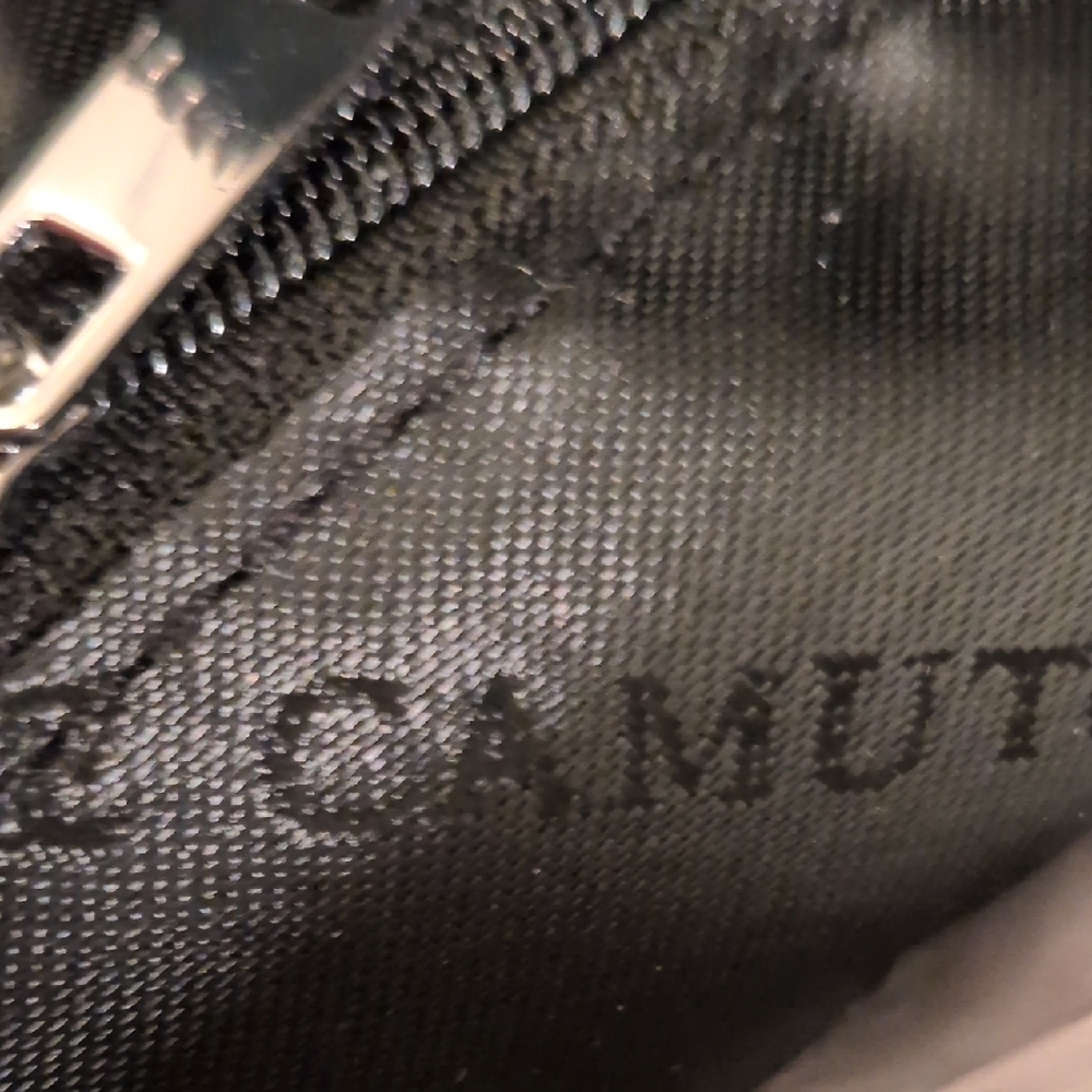 nwt  Vince Camuto Black Textured Clutch with Skull Accent - Picture 6 of 9